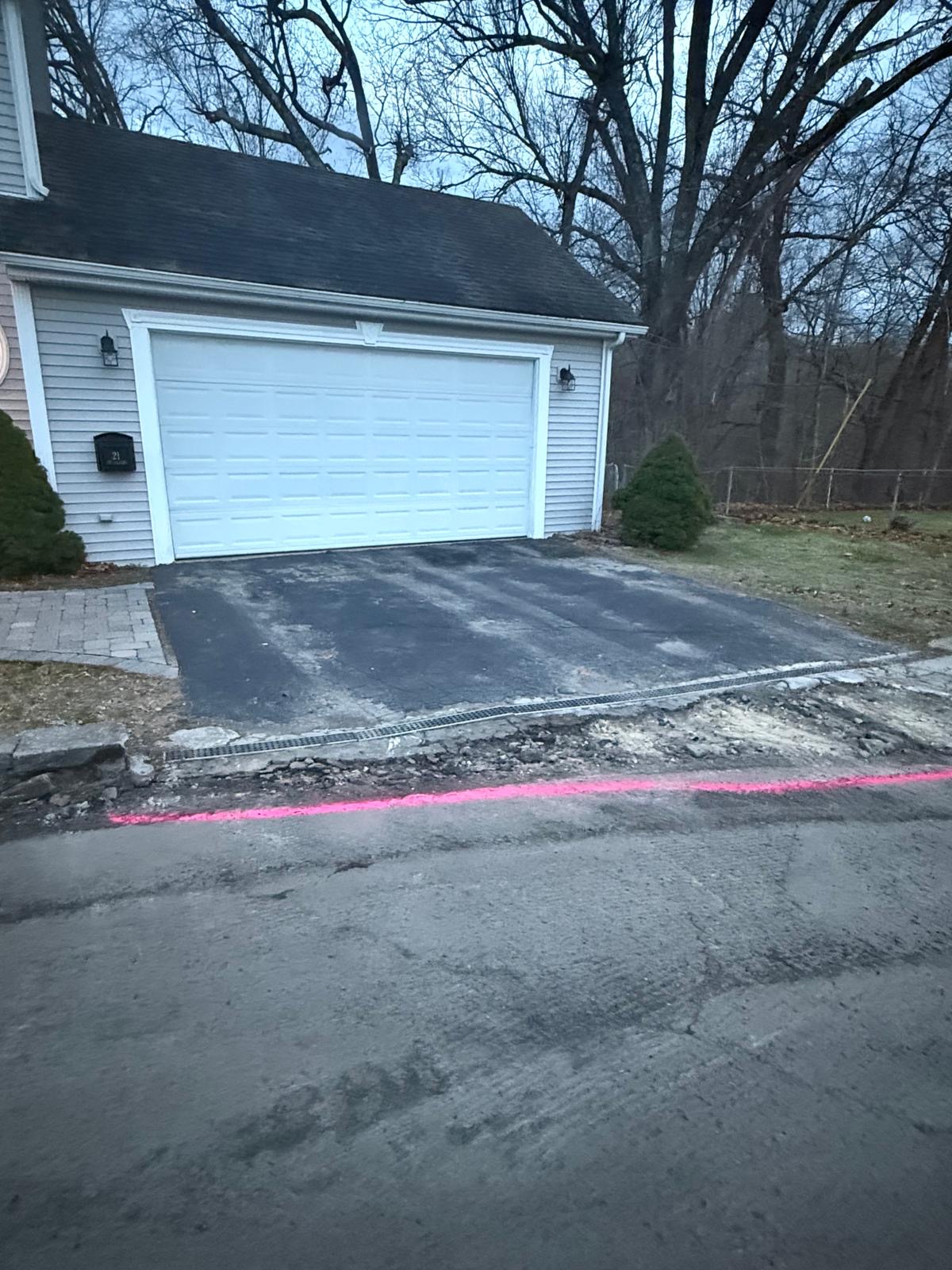 Asphalt to Premium Paver Driveway — Before